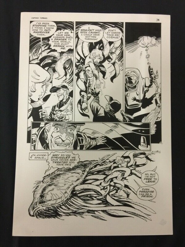 Captain Cosmos Page 38 Original Art Joe Stanton Nicola Cuti Space Opera