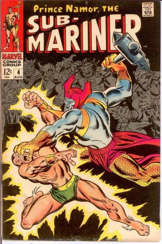 SUB MARINER 4 GOOD Aug. 1968 COMICS BOOK