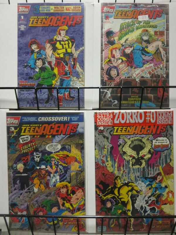 TEENAGENTS, JACK KIRBYS (1993 TOPPS) 1-4 WALT SIMONSON