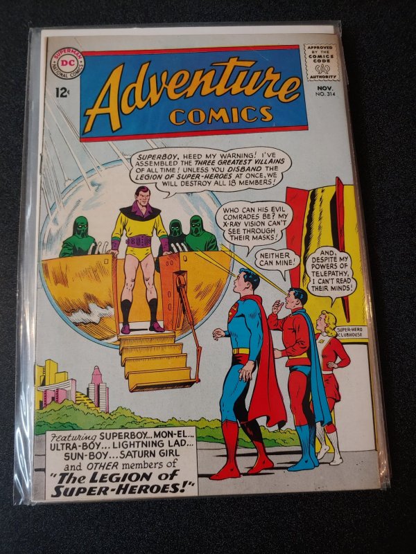 Adventure Comics #314 - November 1963 - The Super Villains of all Ages!