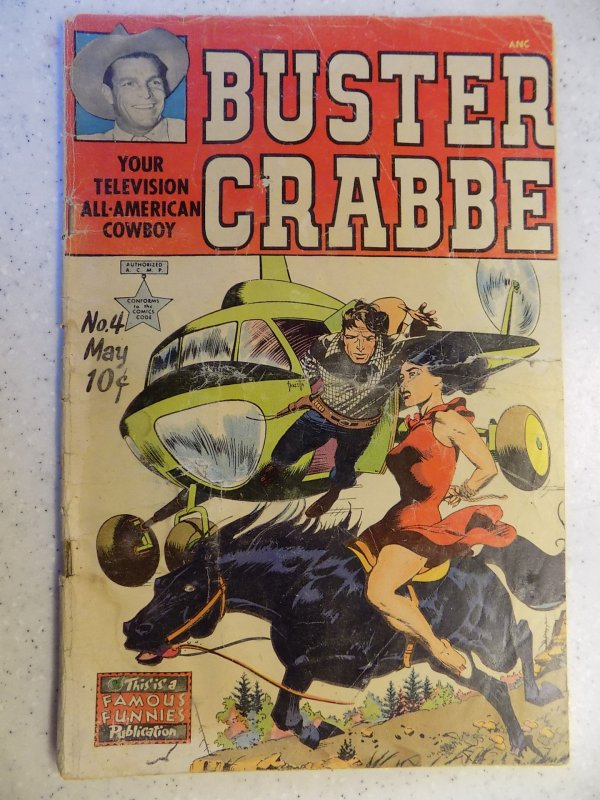 BUSTER CRABBE # 4 FAMOUS FUNNIES GOLDEN AGE WESTERN