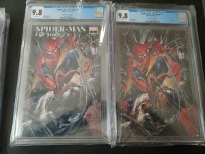 ​SPIDER-MAN: LIFE STORY #1 CGC 9.8 COVER A & B. TRADE DRESS & VIRGIN.