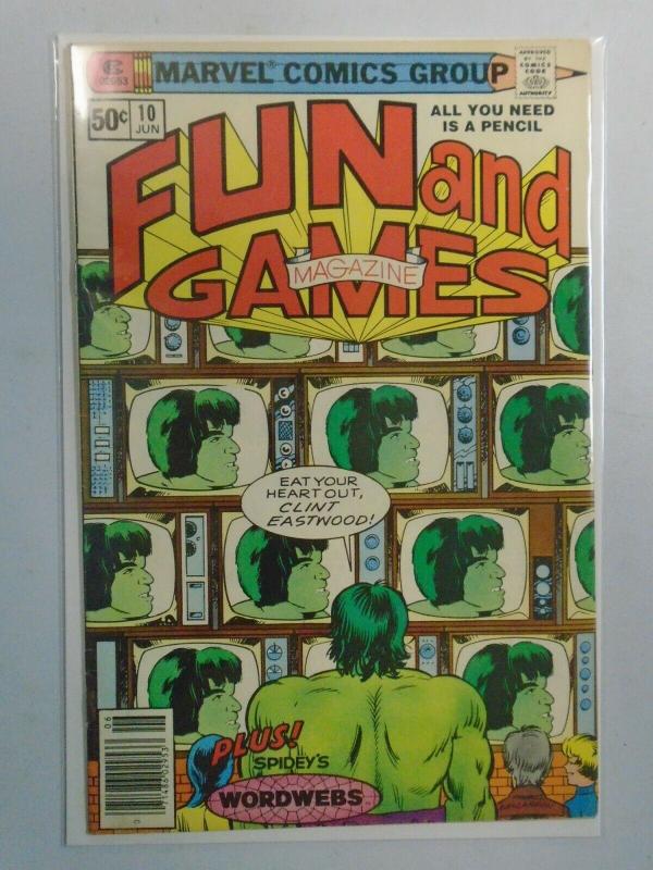 Marvel Fun and Games #10 featuring Hulk 4.0 VG (1980)