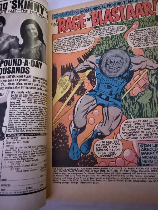The X-Men #53 (1969) The rage of Blastarr