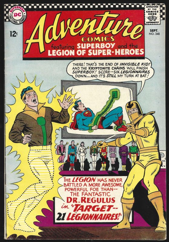 Adventure Comics #348 with LOSH (Sep 1966, DC)  5.5 FN-