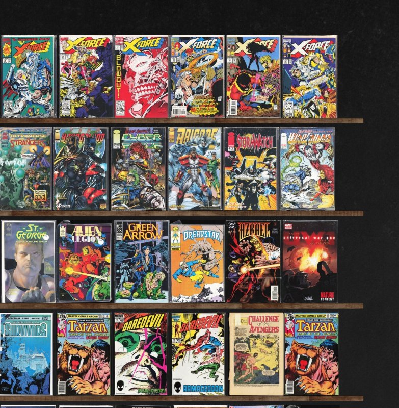 Huge Lot 150+ Comics with X-Force, Alien Legion, The Uncanny X-Men & More!
