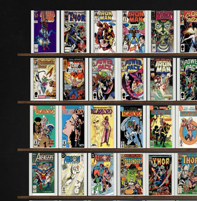 Huge Lot 150+ Comics with Power Pack, Warlord, Thor, Iron Man & More!