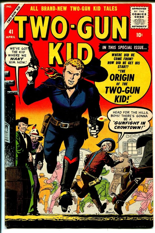 Two-Gun Kid #41 1958-Atlas-Joe Maneely-Masked Rider-Don Perlin-rare-FN/VF