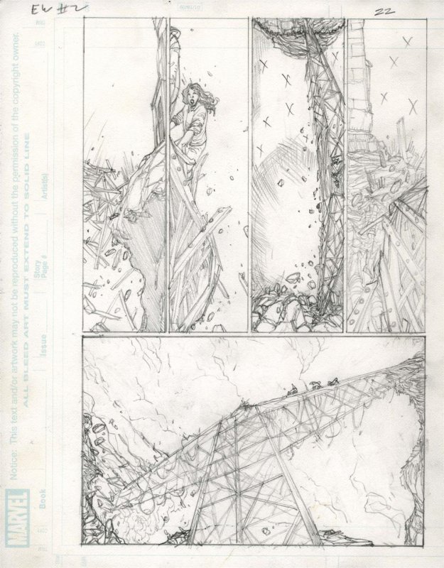 The Evil Within#2 pg 22 Original Alex Sanchez Pencil Art based HORROR Video game