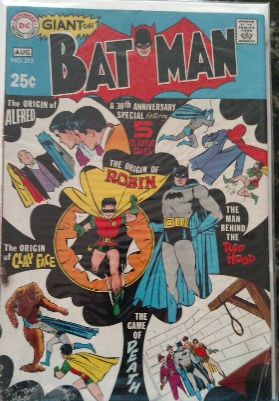 BATMAN #213  80 Page Giant(Aug, 1969, DC) FN