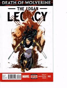 Lot Of 2 Comic Books Marvel Death of Wolverine Logan Legacy #1 and #2  ON9