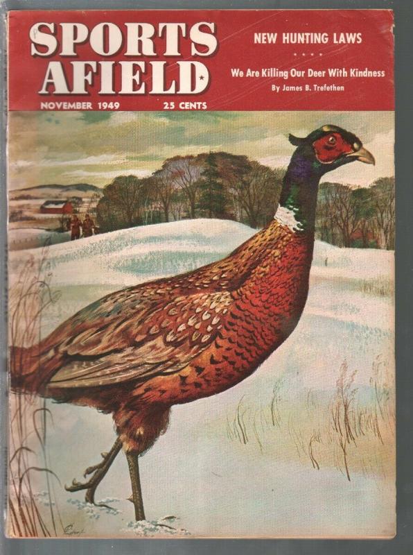 Sports Afield 11/1949-George Englers cover-hunting-fishing-pix-ads-info-FN