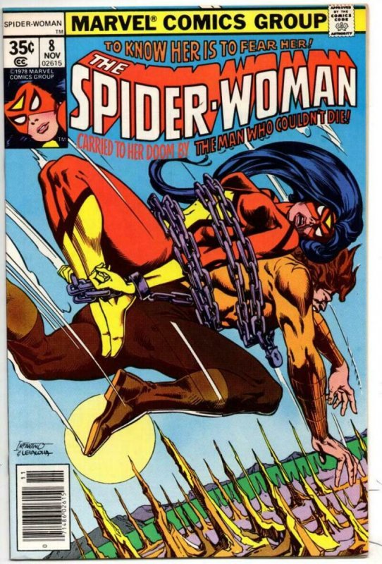 SPIDER-WOMAN #8, VF/NM, Man who couldn't DiE, 1978, Carmine Infantino 