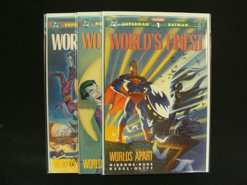 Superman/Batman World's Finest Worlds Apart #1-3 Complete Set Run DC