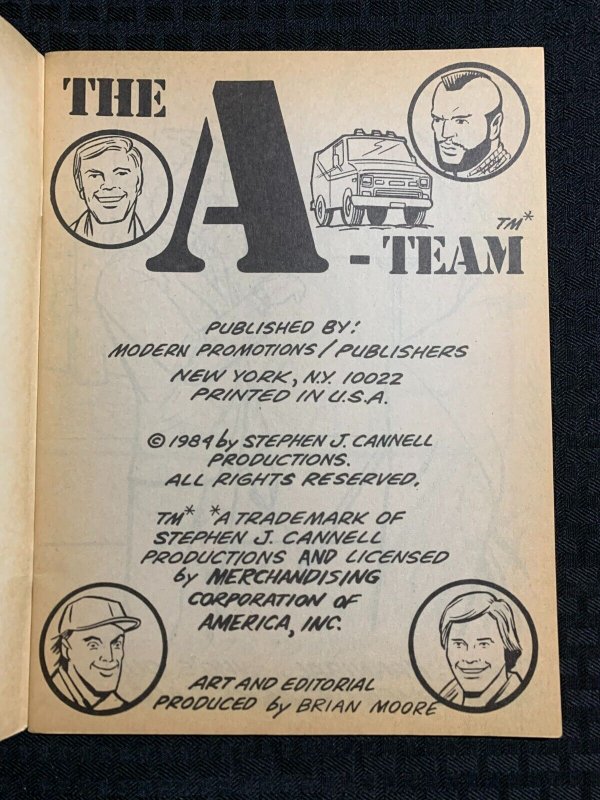 1984 THE A-TEAM Coloring & Activity Book VG+ 4.5 New Adventures UNUSED