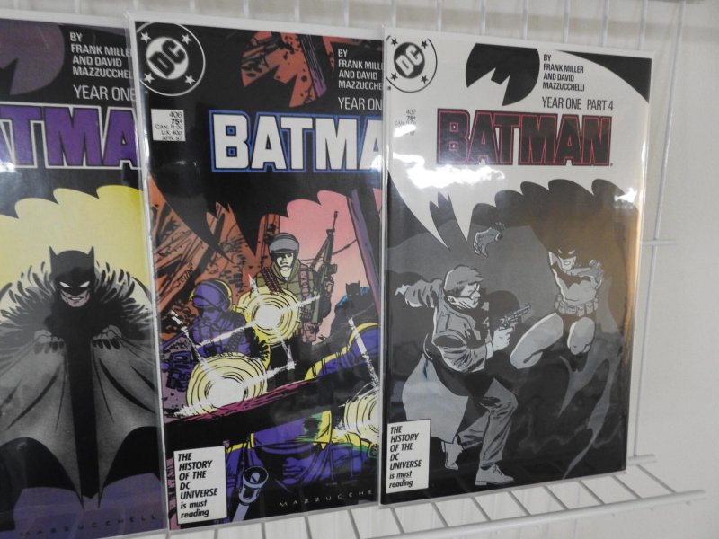 Batman #404-407 (1987) Year One Storyline by Frank Miller! Full Set! Avg VF-NM