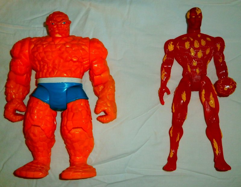 Fantastic Four 1995: Human Torch/Thing action figures