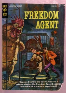 FREEDOM AGENT #1 1963- RESCUE MISSION-COLD WAR SPY-GK FR/G