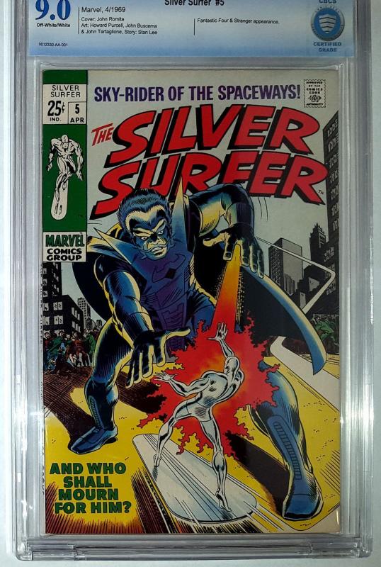 Silver Surfer #5 (1st Series, Apr 1969) CBCS 9.0 VF-NM