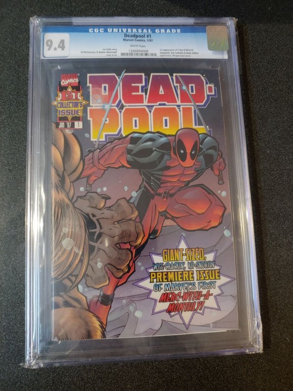 Deadpool 1 Cgc 9 4 1st Appearance Of T Ray Blind Al Hipcomic