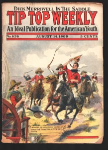 Tip Top Weekly #696 8/14/1909-Western cover-Dick Merriwell' in the Saddle-5...