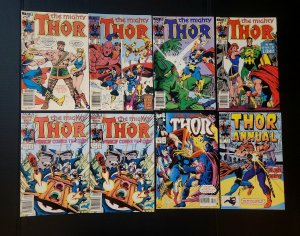 The Mighty THOR 8-Book Lot 356 -359 371x2, 467, Annual 12 1st App Justice Peace