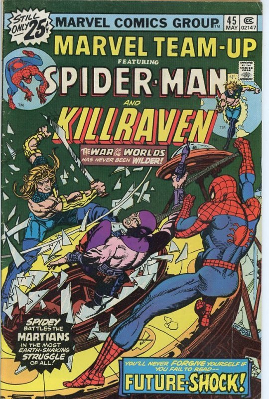 Marvel Team-Up 45  VG  1976  Spidey and Killraven!