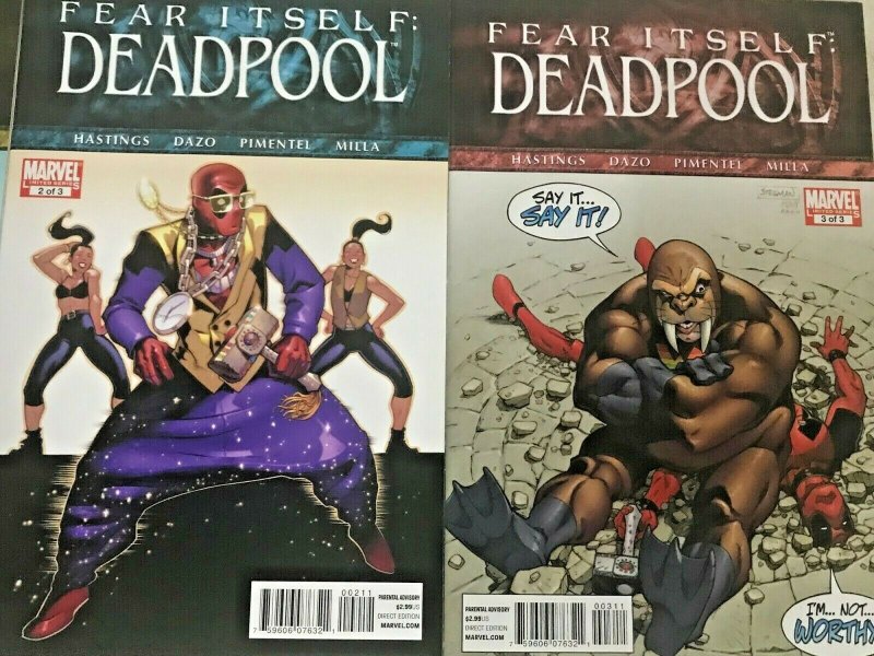 FEAR ITSELF DEADPOOL#1-3 VF/NM LOT 2011 MARVEL COMICS