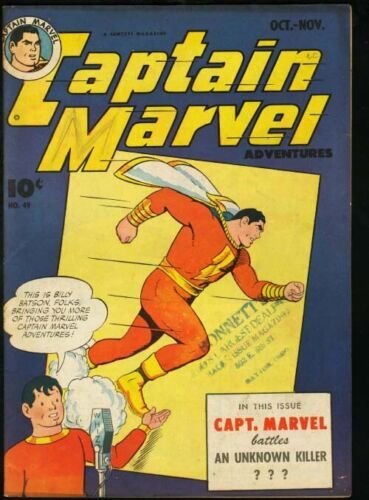 CAPTAIN MARVEL ADVENTURES #49-FAWCETT-very good/fine VG/FN 