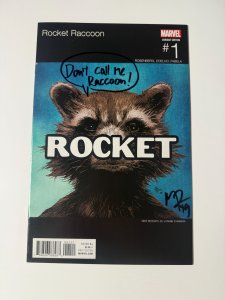 Rocket Raccoon #1 (2017) Hip Hop Variant! Signed & Remarked Rosenberg with COA!