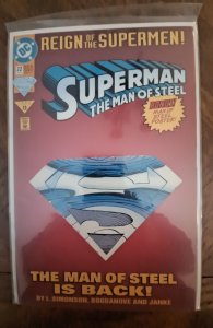 Superman: The Man of Steel #22 Die-Cut Cover (1993) Steel 