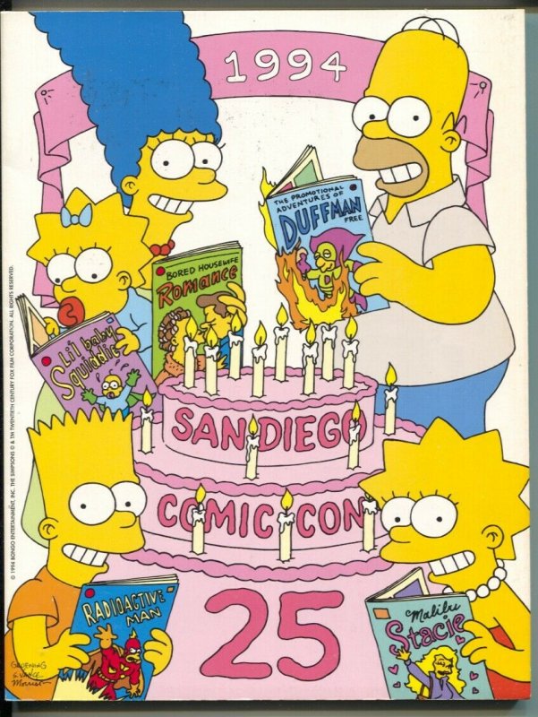 San Diego Comic Convention Program Book 1994-SDCC-Simpsons cover-art-pix-FN