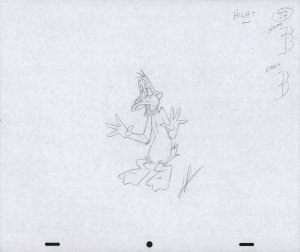 Daffy Duck Animation Pencil Art - 37 - Smug