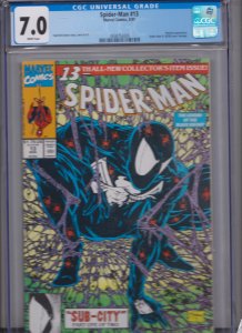 Spider-Man #13  CGC 7.0 W.P.  MARVEL (1991) KEY / NEW SLAB