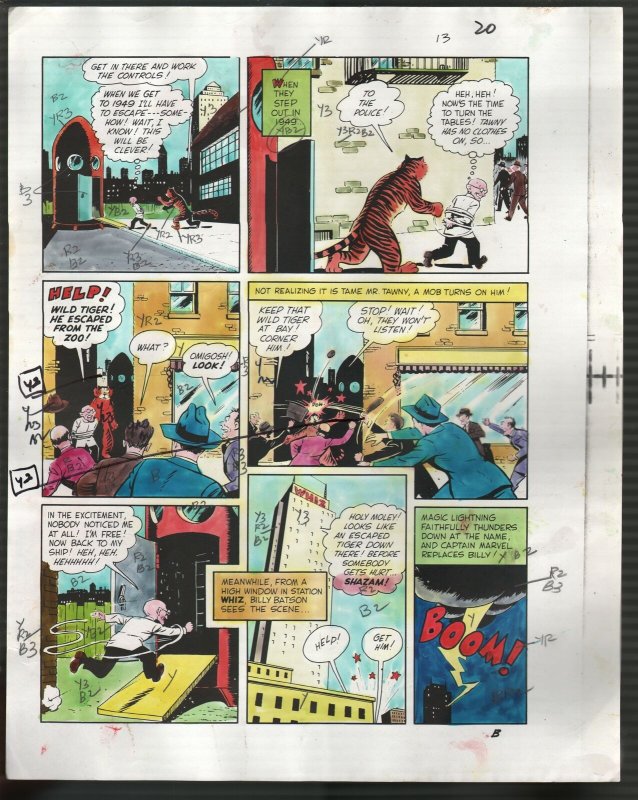 Hand Painted Color Guide-Capt Marvel-Shazam-C35-1975-DC-page 20-Mr Tawney-VG