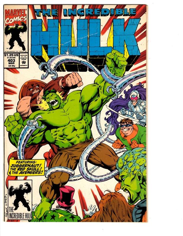 5 The Incredible Hulk Marvel Comic Books # 401 402 403 404 405 Avengers BH34