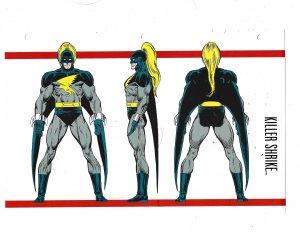 Official Handbook of the Marvel Universe Sheet- Killer Shrike