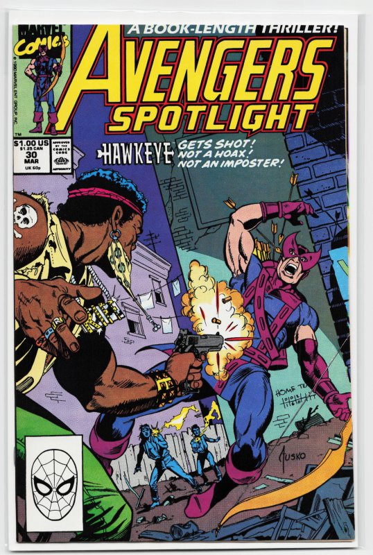 Avengers Spotlight #30 (1990) Hawkeye