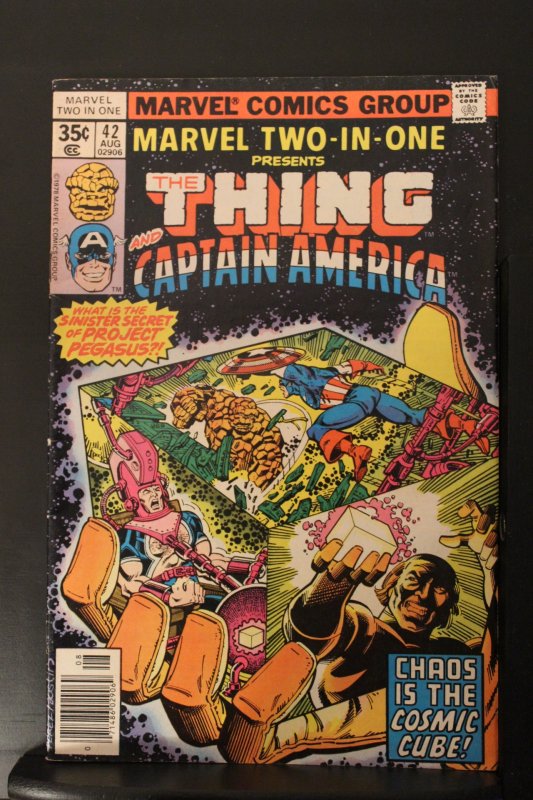 Marvel Two-in-One #42 (1978) Mid-High-Grade FN/VF Captain America and Thing Wow!