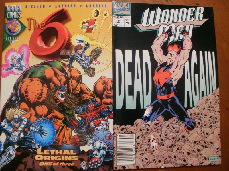 2 Near-Mint Comic:Virtual Comics THE SIX #1 (1996) & Marvel WONDER MAN #10 (1992