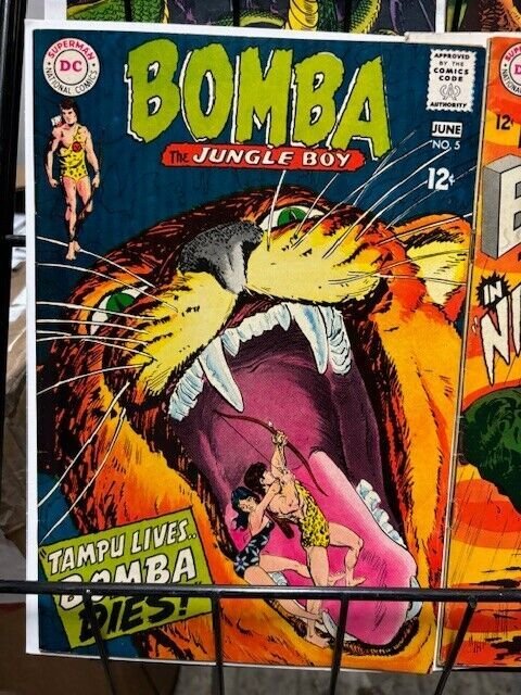 BOMBA The JUNGLE BOY Lot G to VG+ DC Comics 1967-1968 Kashdan/ Sparling