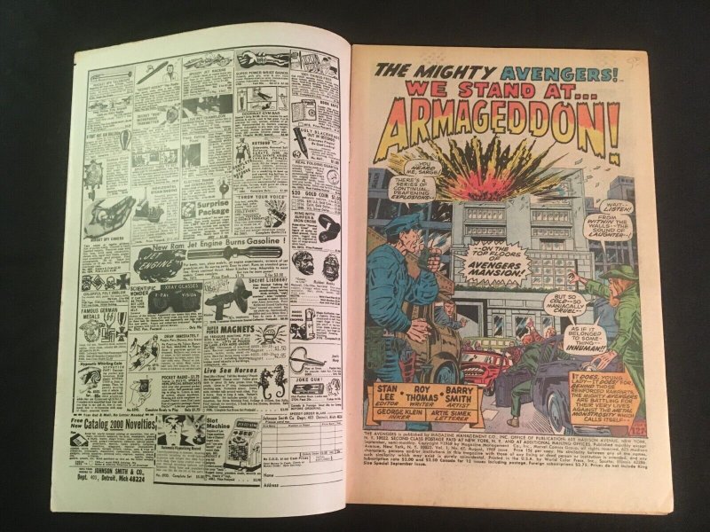 THE AVENGERS #67 VG+ Condition