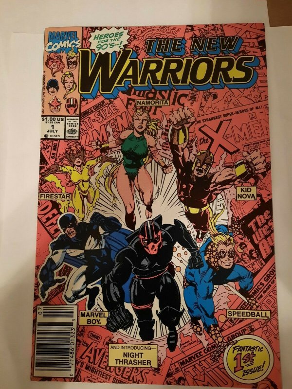 THE NEW WARRIORS #1 VF/NM 1990 Marvel Comics - Newsstand Edition