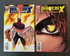 X-MEN PHOENIX ENDSONG #1-5 COMPLETE SET MARVEL COMICS 2005 NM