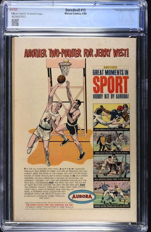 Daredevil #15 (4/66) Graded CGC 7