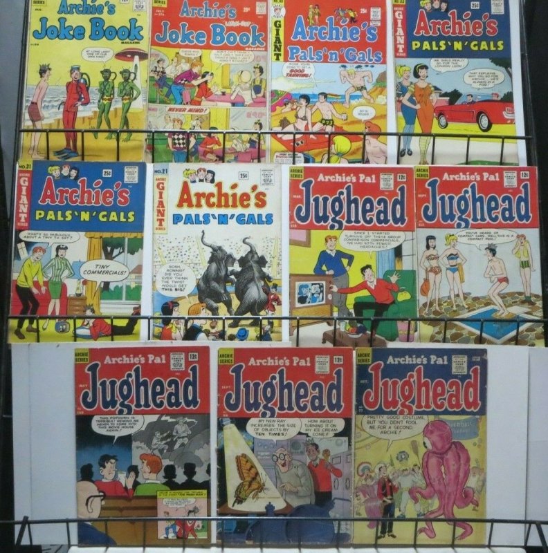 ARCHIE FUN-TIME SET! 11 BOOKS, average G-VG. Joke Book, Pals n Gals