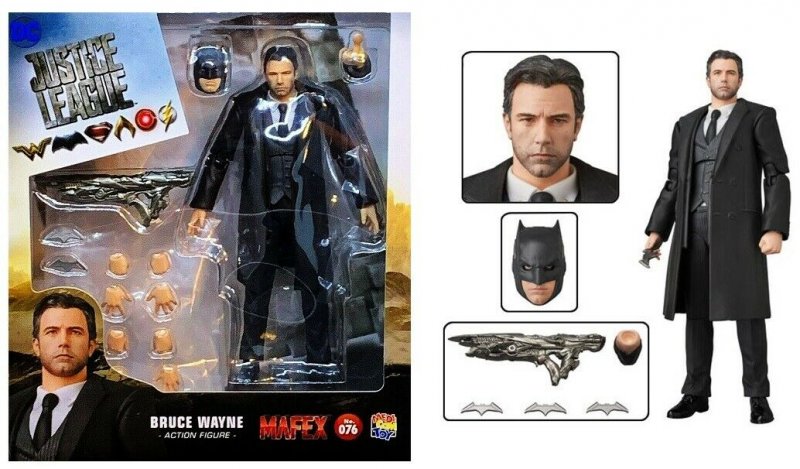 Medicom MAFEX Justice League Batman Bruce Wayne Action Figure #076 - New!