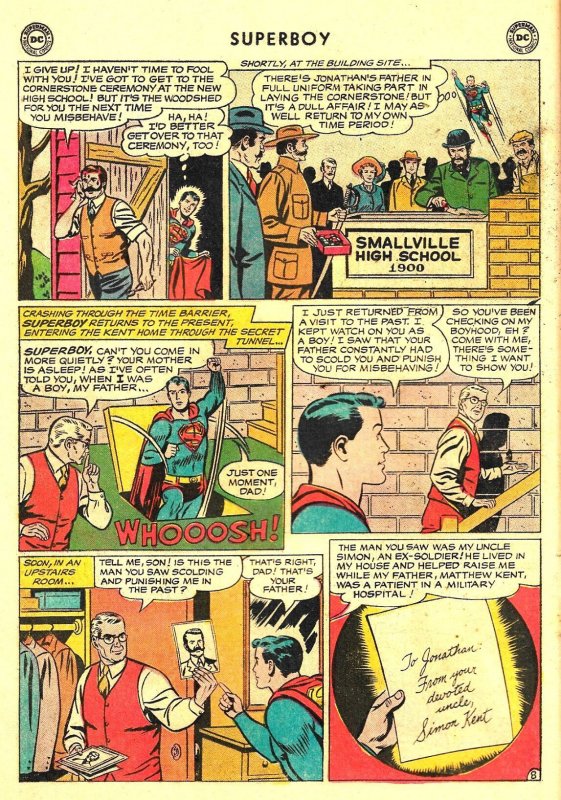 SUPERBOY #113 (Jun1964) 5.0 VG/FN  Two Fun Time-Travel Stories! Curt Swan!