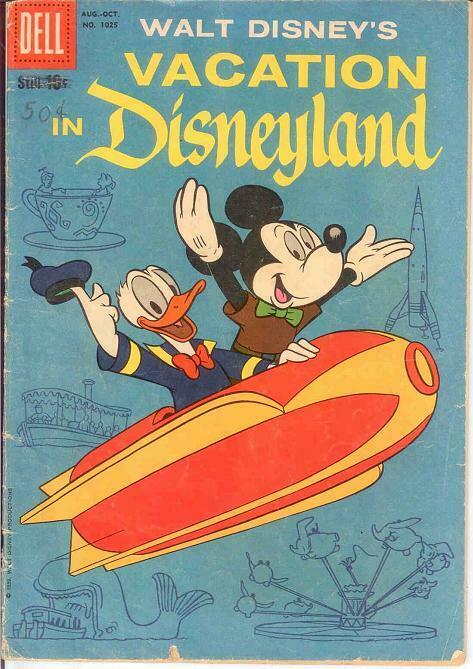 VACATION IN DISNEYLAND (1959 DELL) F.C.1025 GOOD BARKS COMICS BOOK