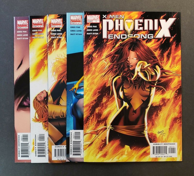 X-MEN PHOENIX ENDSONG #1-5 COMPLETE SET MARVEL COMICS 2005 NM